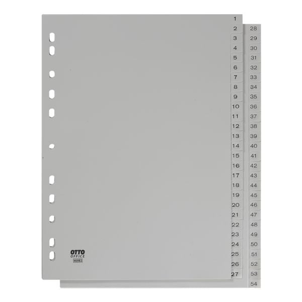 Kunststof tabbladen 1-54 A4