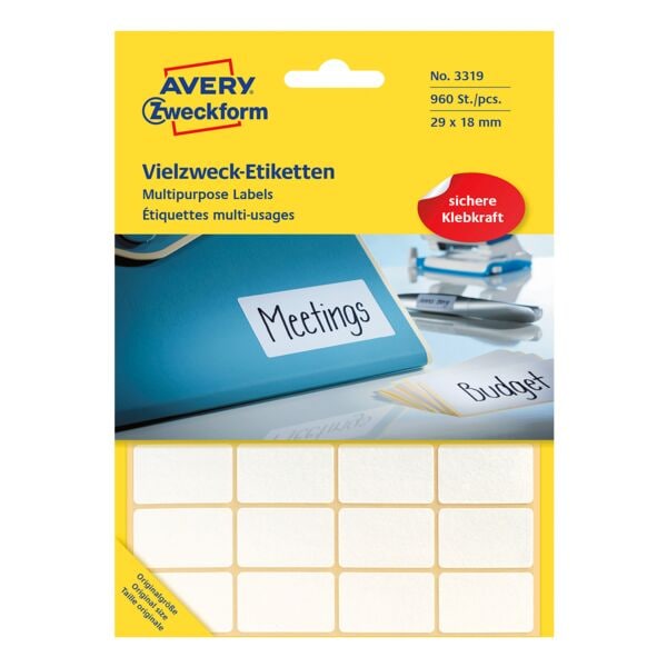 Pak van 960 multifunctionele etiketten »3319«