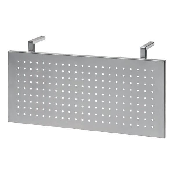 Beenafscherming van gaatjesplaat (BXH) 108 x 35 cm zilver voor 90° hoek