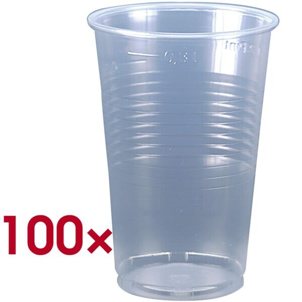 Wegwerp bekers 0,3 l transparant