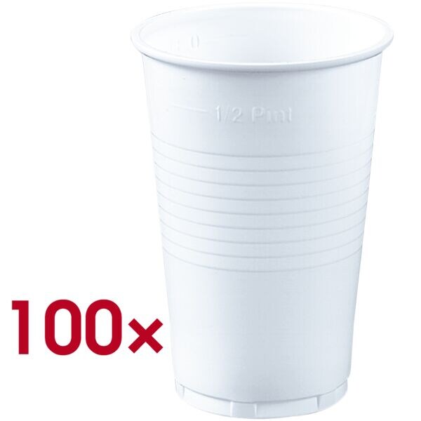 Wegwerp bekers 0,3 l wit