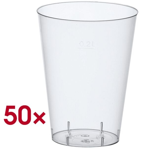 Wegwerp bekers 0,2 l glashelder