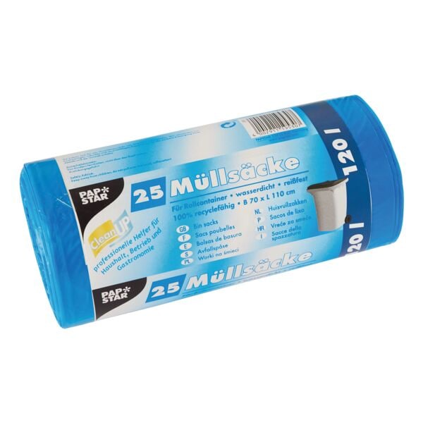 25 vuilniszakken 120 l blauw