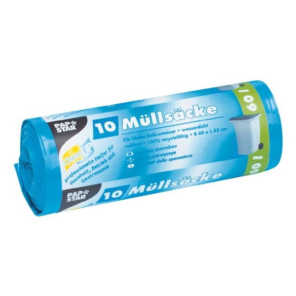 10 vuilniszakken voor zwaar afval 60 l blauw