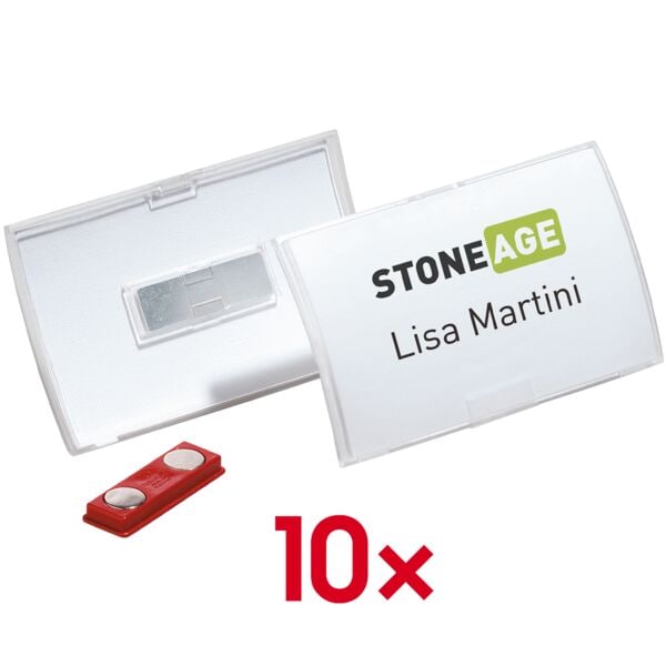 Badges »Click Fold« met magneet 7,5 x 4 cm