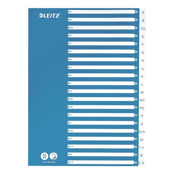 Kunststof tabbladen »1253« A-Z A4