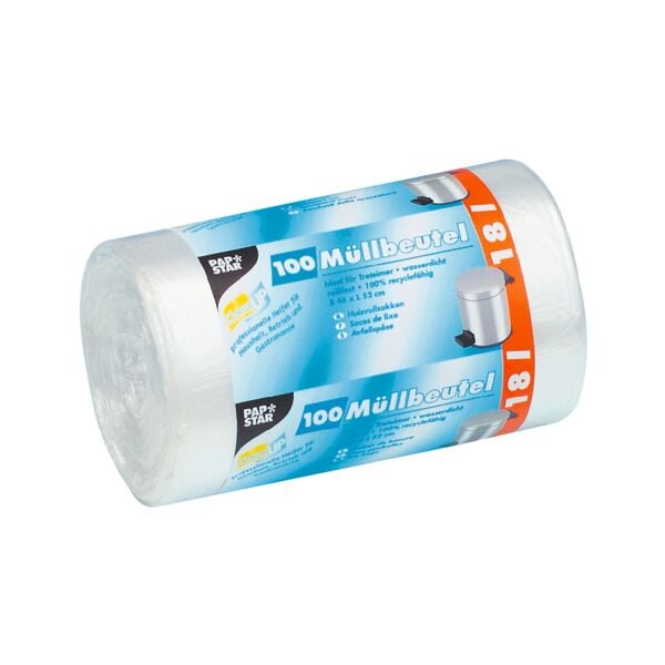 100 afvalzakken 18 l wit