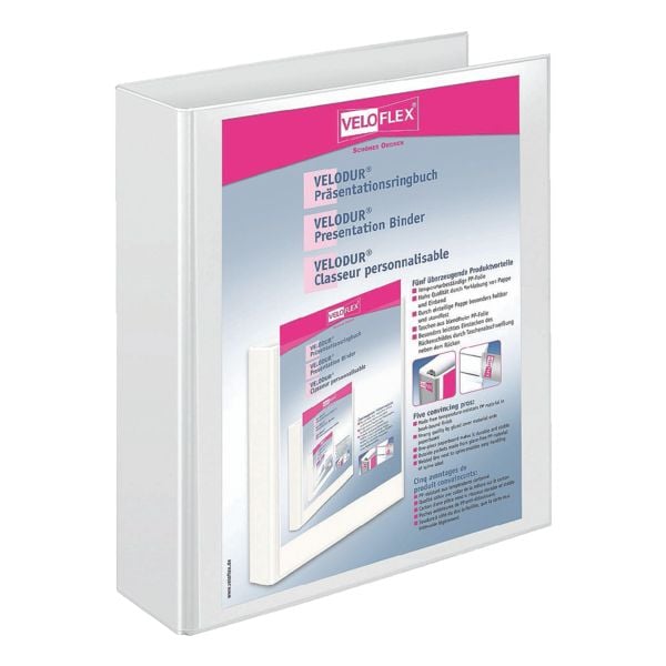 Presentatieringmap (2 ringen) tot 400 bladen A4 »Velodur&reg; 11411«