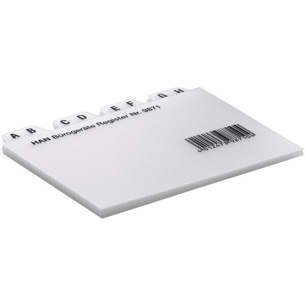 Tabbladen voor kaartenbak »CROCO« 9871 A7 liggend, A-Z (12 tlg.)