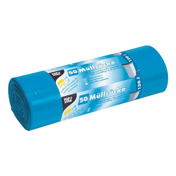 50 vuilniszakken voor zwaar afval 120 l blauw
