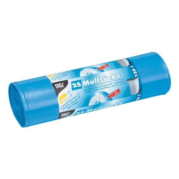 25 vuilniszakken voor zwaar afval 120 l blauw