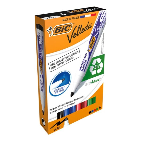 Pak van 4 whiteboardmarkers »Velleda 1701«