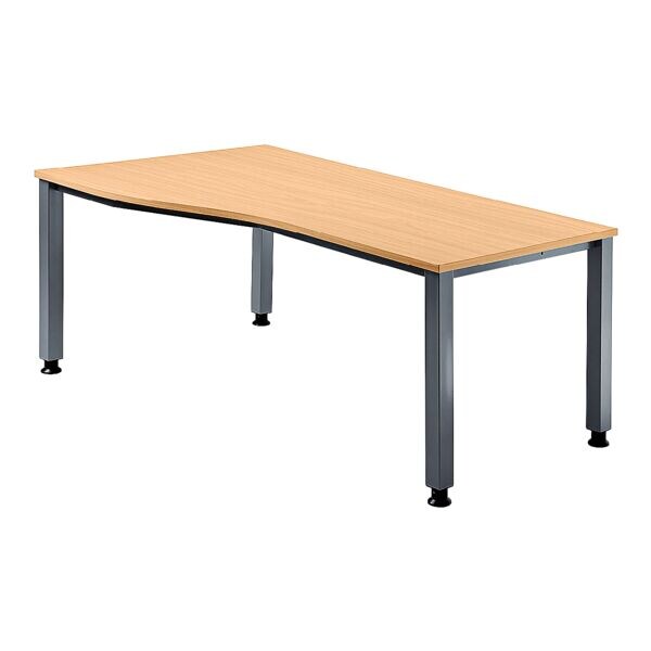 Bureau, vrije vorm »Q-Line« 180 cm