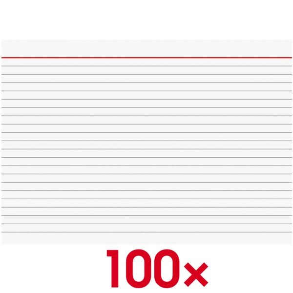 Indexkaarten A5 liggend, gelinieerd