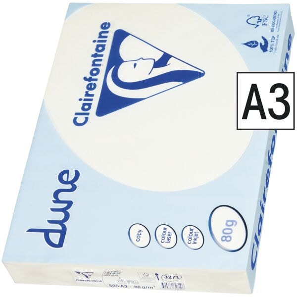 Multifunctioneel printpapier »Dune« A3/80 g (wit met crèmekleur)