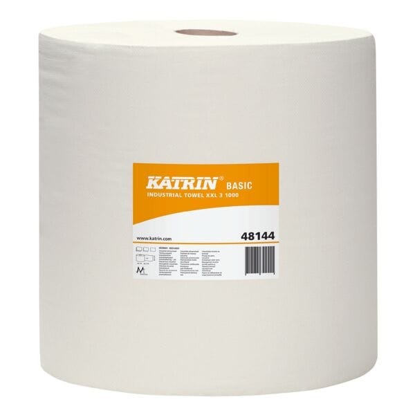 Rol papieren poetsdoeken wit 3-laags 38 x 38 cm (1x1000 stuks)