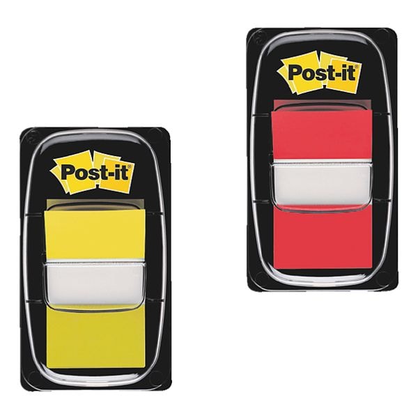 2x indexstroken »Index« 43,2 x 25,4 mm, geel/rood