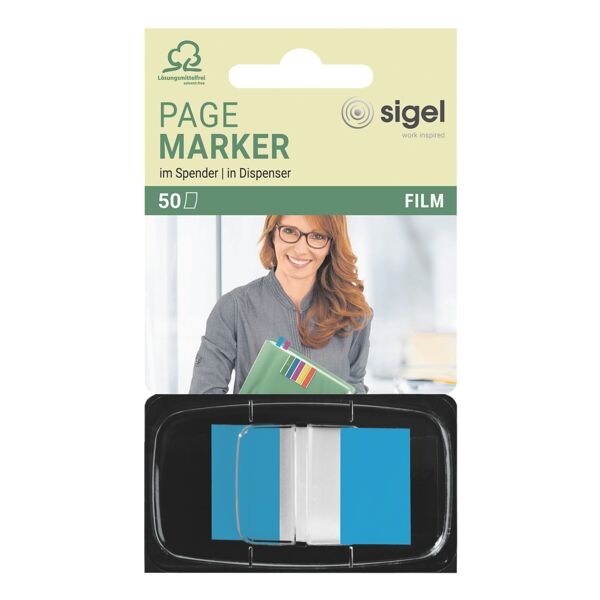 Herkleefbare bladwijzers »Z-Marker« 45 x 25 mm, blauw