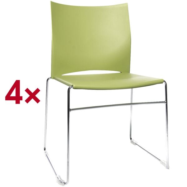 Set van 4 stapelstoelen »W-Chair«