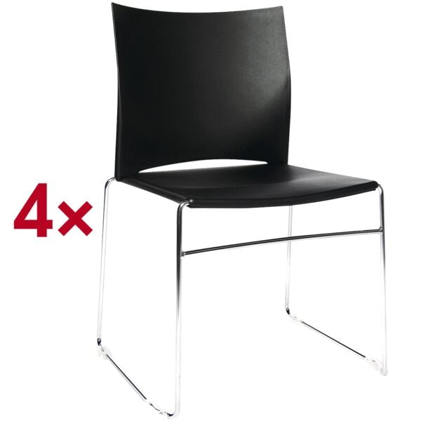 Set van 4 stapelstoelen »W-Chair«