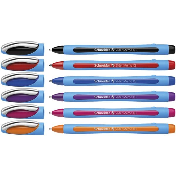 Pak van 6 balpennen »Slider memo« 150296