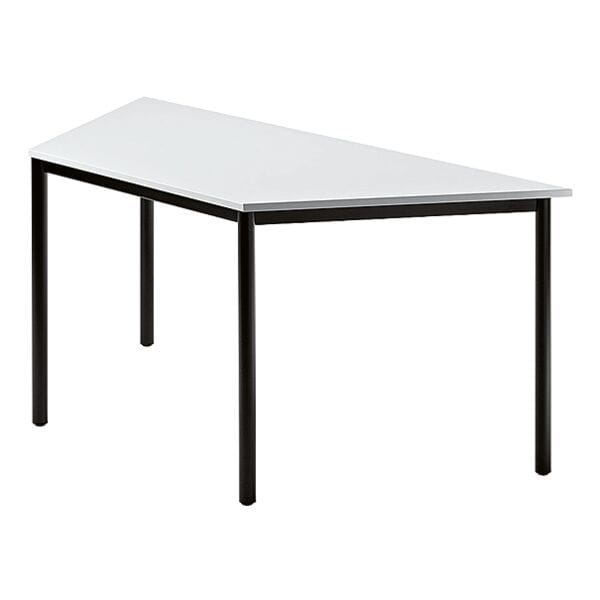 Vergadertafel DRTR »Barcelona« 160x80 cm trapezium vorm onderstel zwart