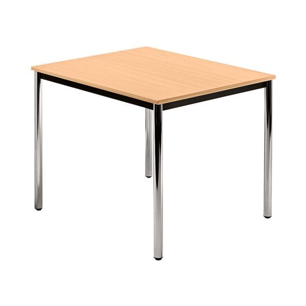 Vergadertafel DR12 »Barcelona« 80x80 cm vierkant onderstel zilver