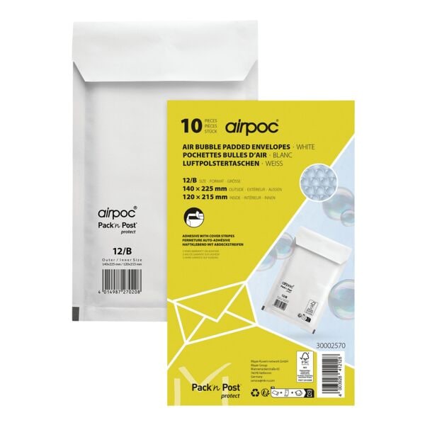 10 zak-enveloppen met luchtkussentjes »airpoc&reg; 12/B« (140x225mm)