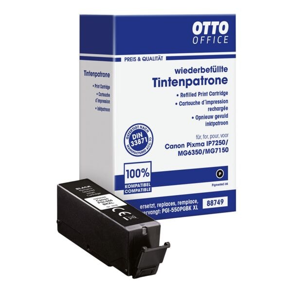 Inktpatroon vervang Canon »PGI-550 PGBK XL«
