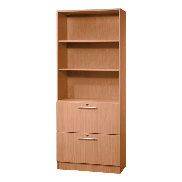 Multifunctionele open kast »Q-Line« 80 cm breed 2 lades