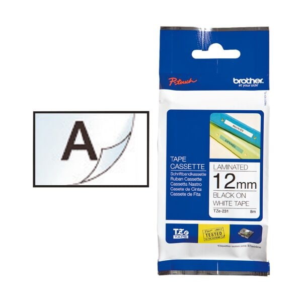 TZe-labeltape »TZe-231« 12 mm x 8 m