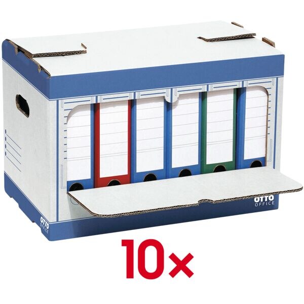 Archiefcontainer voor ordners - 10 stuks (venster)