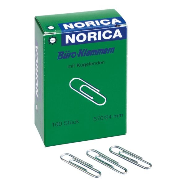 Paperclips 24mm, zilverkleur, 100 stuks