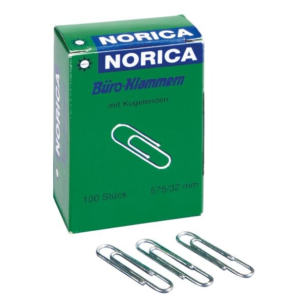 Paperclips 32mm, zilverkleur, 100 stuks