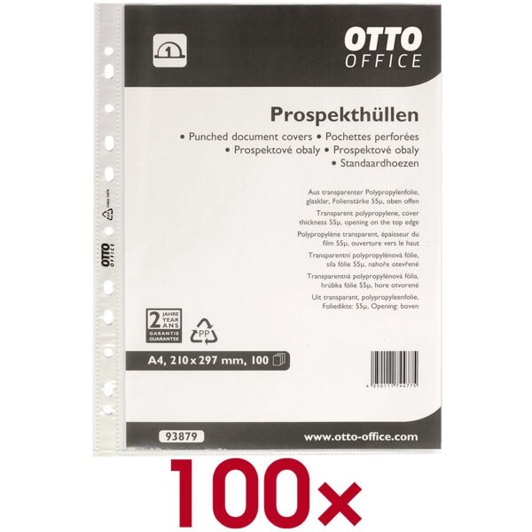 Insteekhoesjes A4 glashelder - 100 stuks