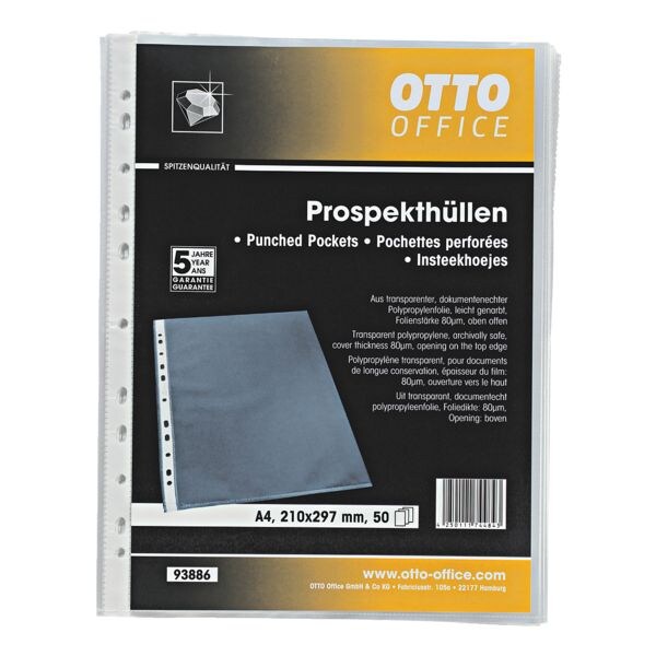 Insteekhoesjes »Premium« A4 generfd- 50 stuks