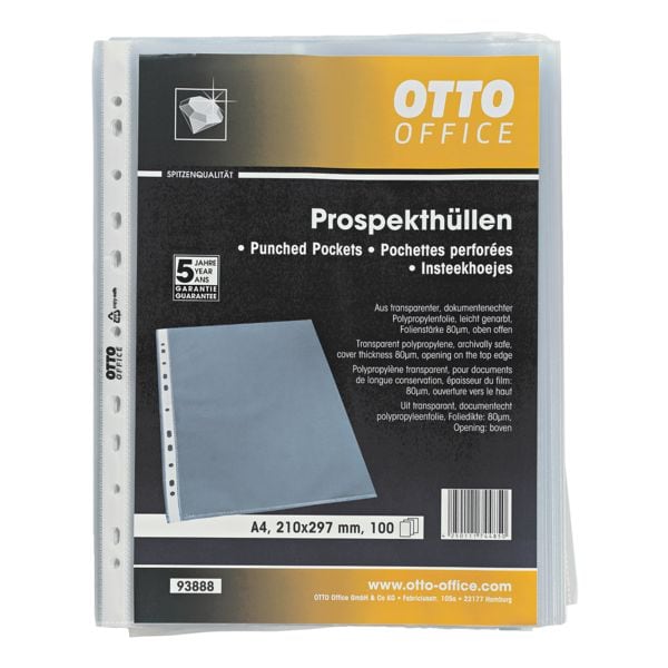 Insteekhoesjes »Premium« A4 generfd- 100 stuks