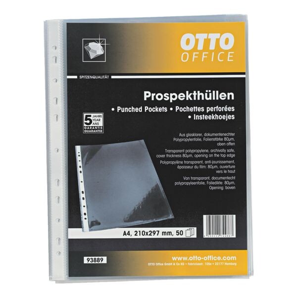 Insteekhoesjes »Premium« A4 glashelder- 50 stuks