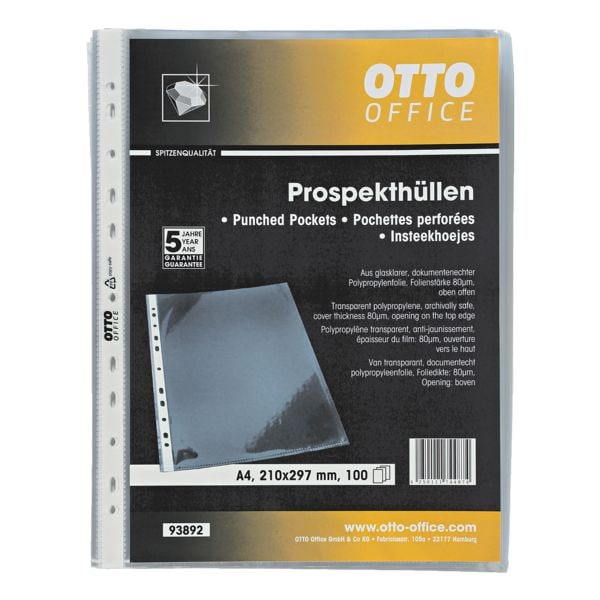 Insteekhoesjes »Premium« A4 glashelder- 100 stuks