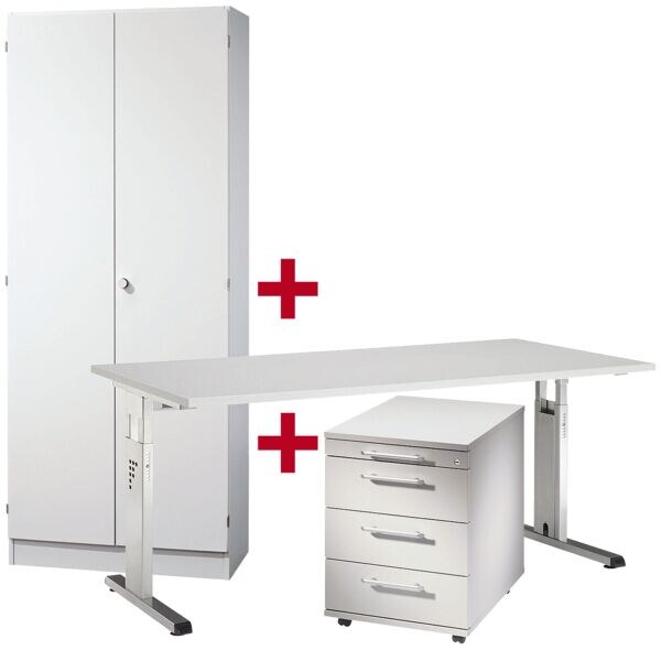 Meubelset »O-Line« 3-delig, bureau met L-onderstel