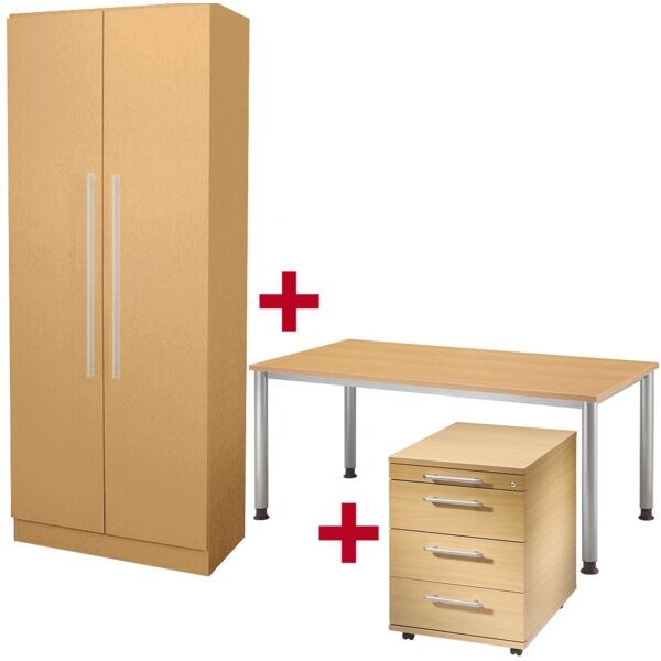 Meubelset »Otto Office Line I« 3-delig, bureau met 4 poten