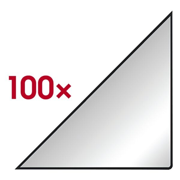 100 zelfklevende driehoekige hoesjes 32x32 mm