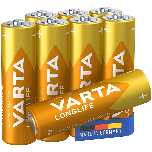 Pak van 8 batterijen »LONGLIFE« Mignon / AA / LR06