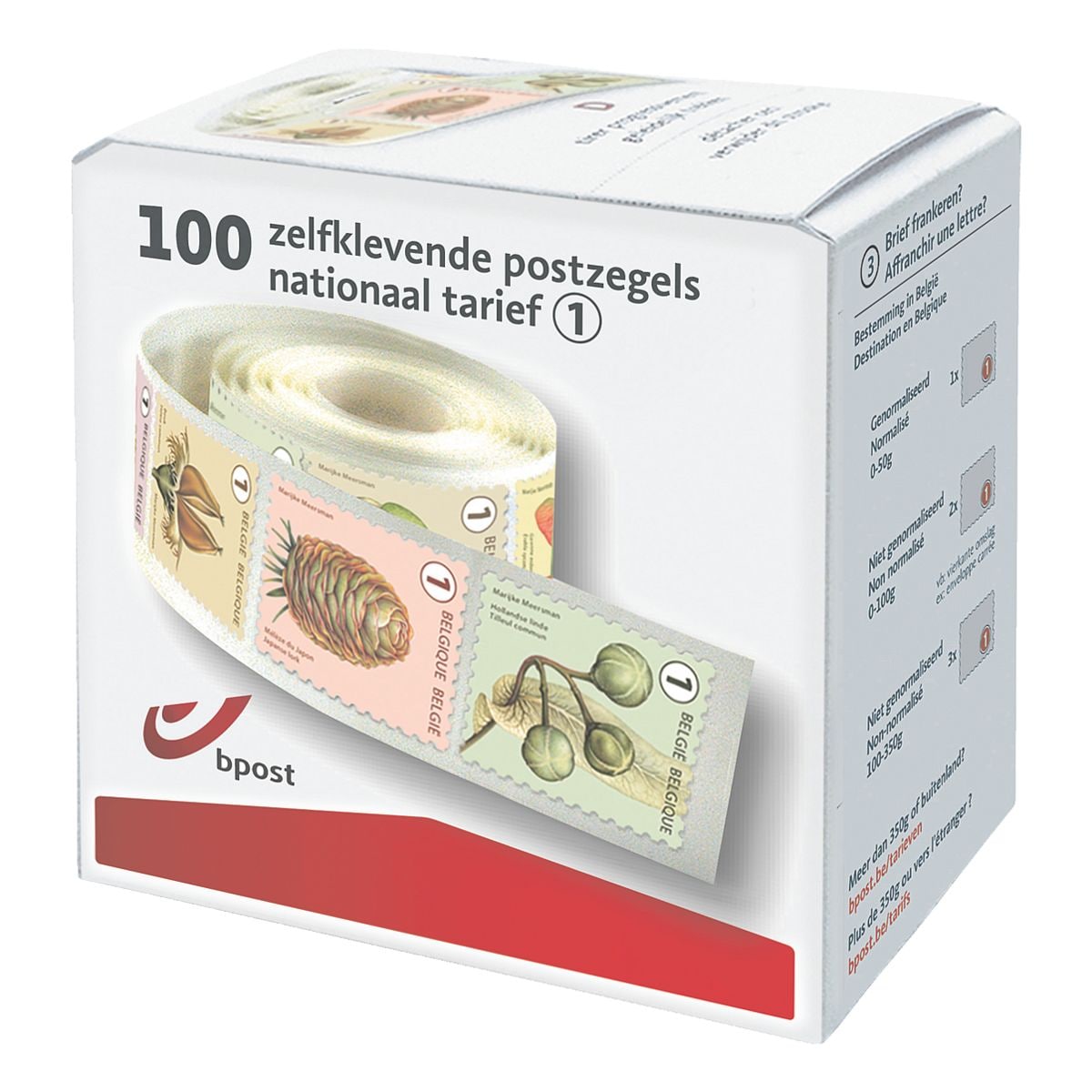 bpost Boîte de 100 timbres, tarif 1 : national non prior (fruits d'arbres)