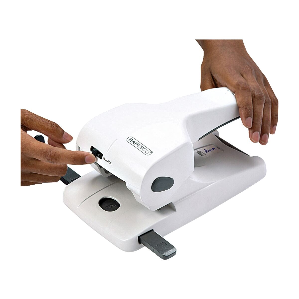 Perforatrice 2 Trous Rapesco Zero-65 - 65 Feuilles - Métal - Guidage Réglable - Garantie 15 Ans
