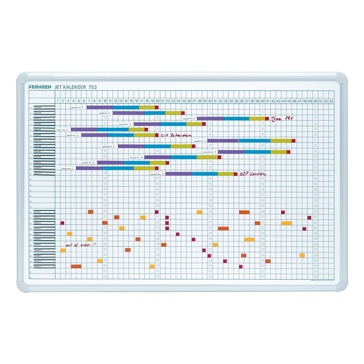 Franken Tableau planning   Planning  annuel JK753 pour 