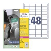 Avery Zweckform �tiquettes film ultra r�sistantes 45,7x21,2 mm L7911-10