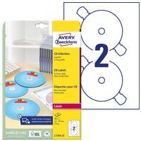Avery Zweckform Paquet de 50 �tiquettes CD/DVD � L7760-25 �