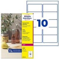 Avery Zweckform �tiquettes transparentes 96x50,8 mm � L7783-25 � 250 pi�ces