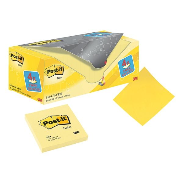 20x Post-it Notes bloc de notes repositionnables Notes 7,6 x 7,6 cm, 2000 feuilles au total, jaune 20x Post-it Notes bloc de notes repositionnables Notes 7,6 x 7,6 cm, 2000 feuilles au total, jaune